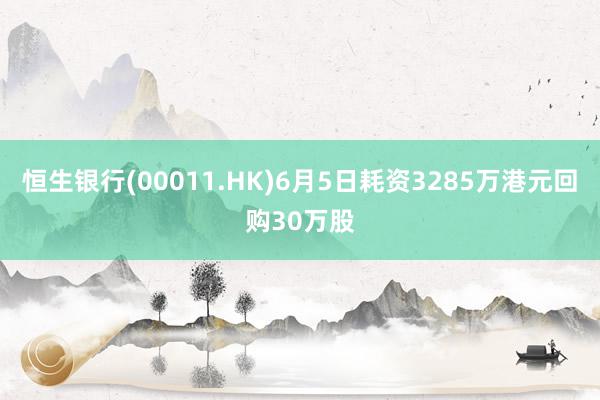 恒生银行(00011.HK)6月5日耗资3285万港元回购30万股