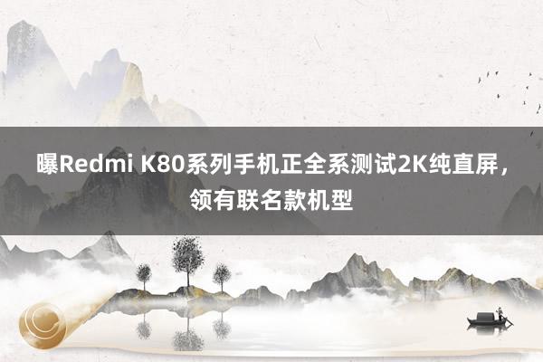 曝Redmi K80系列手机正全系测试2K纯直屏，领有联名款机型