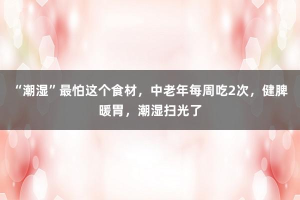 “潮湿”最怕这个食材，中老年每周吃2次，健脾暖胃，潮湿扫光了