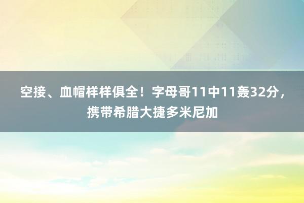 空接、血帽样样俱全！字母哥11中11轰32分，携带希腊大捷多米尼加