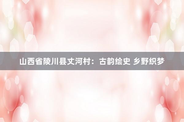 山西省陵川县丈河村：古韵绘史 乡野织梦