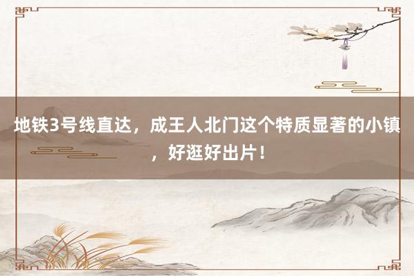 地铁3号线直达，成王人北门这个特质显著的小镇，好逛好出片！